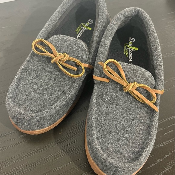 Women's Wilmington wool blend Energy return moccasin slippers gray medium - Picture 4 of 9